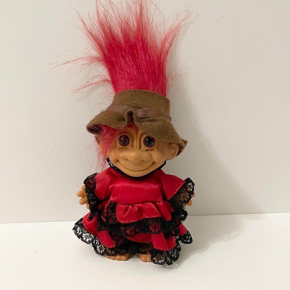 Vintage Around the World Troll Spain Dress 5 Inch Tall Doll